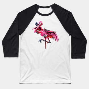 Death By Flamingo Records Flamingo Tee Baseball T-Shirt